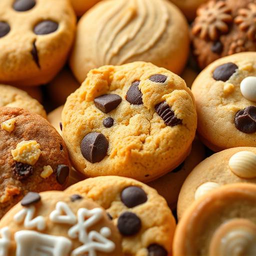 Imagen ilustrativa de diferentes tipos de cookies.