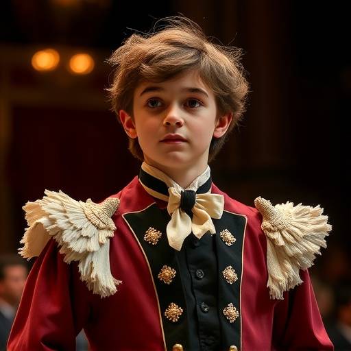 Maxime Dupont, en costume lors d'une représentation de fin d'année à l'Académie.